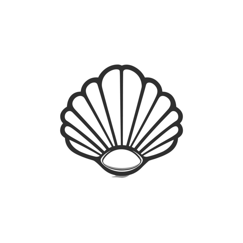 Modern Of Clam Isolated Clipart on White Background vector