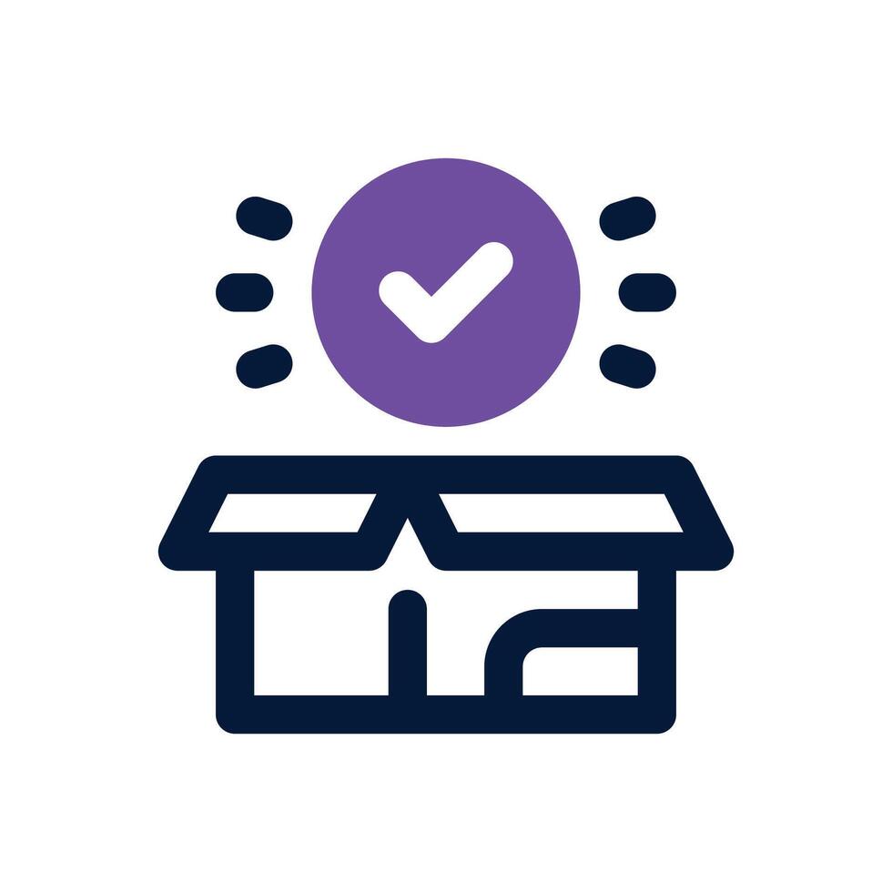 new product dual tone icon. Sleek and modern icon for websites and mobile apps. vector