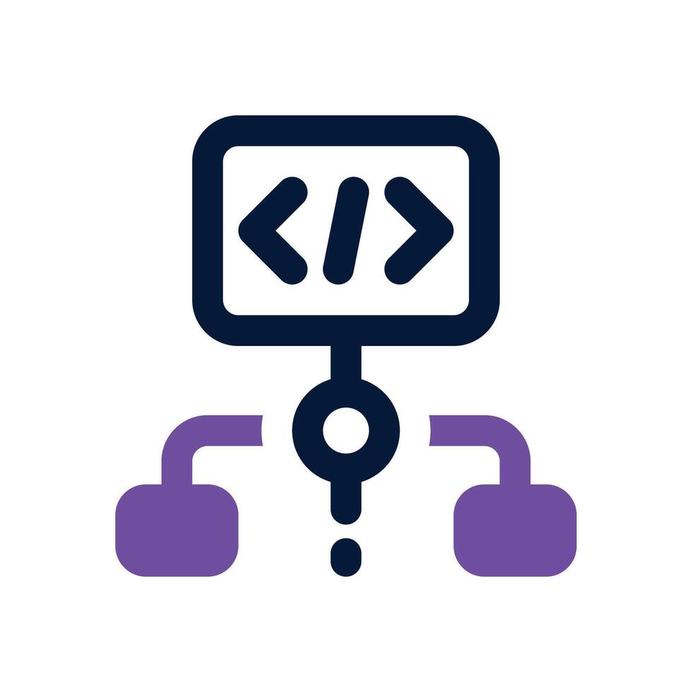 distribution code dual tone icon. Sleek and modern icon for websites and mobile apps. vector