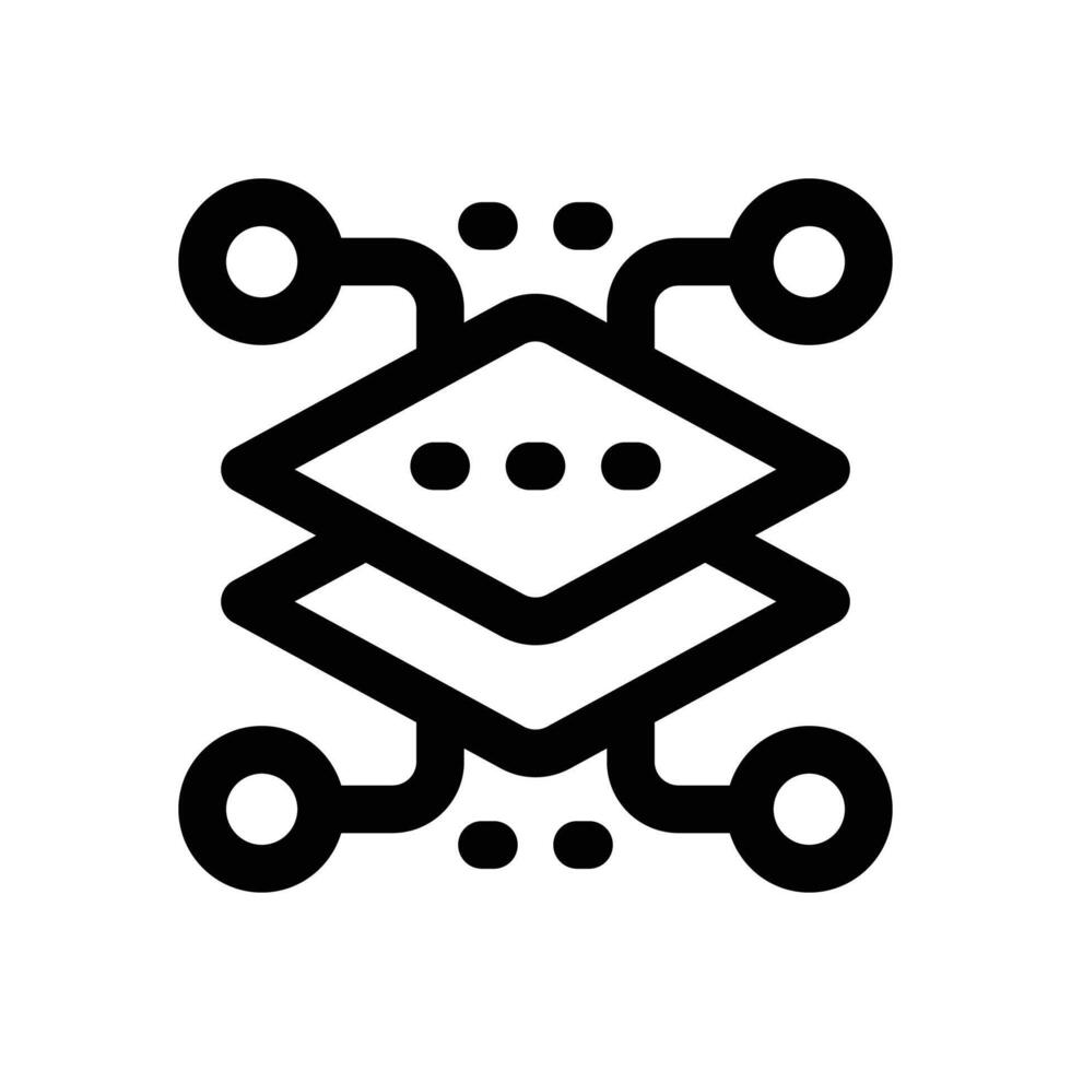 layer server line icon. Clean and minimalist icon for websites and mobile apps. vector
