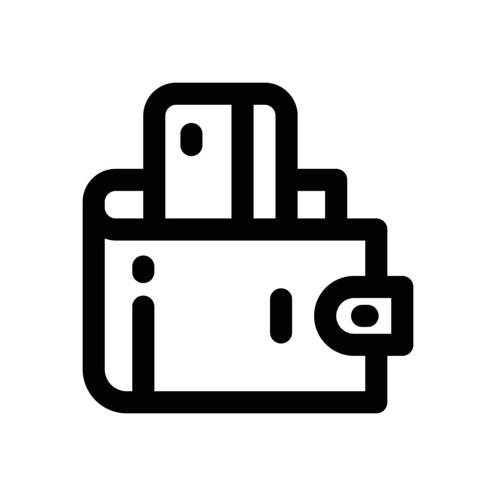 wallet line icon. Clean and minimalist icon for websites and mobile apps. vector