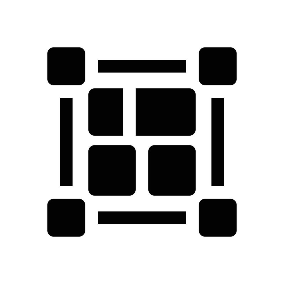 layout glyph icon. Strong and solid icon for websites and mobile apps. vector