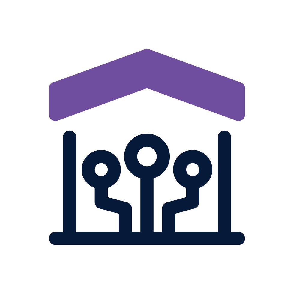smart home dual tone icon. Sleek and modern icon for websites and mobile apps. vector