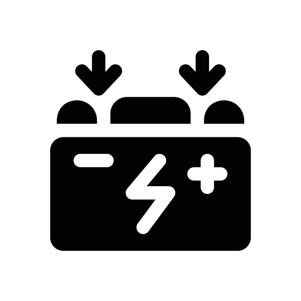 energy storage glyph icon. Strong and solid icon for websites and mobile apps. vector