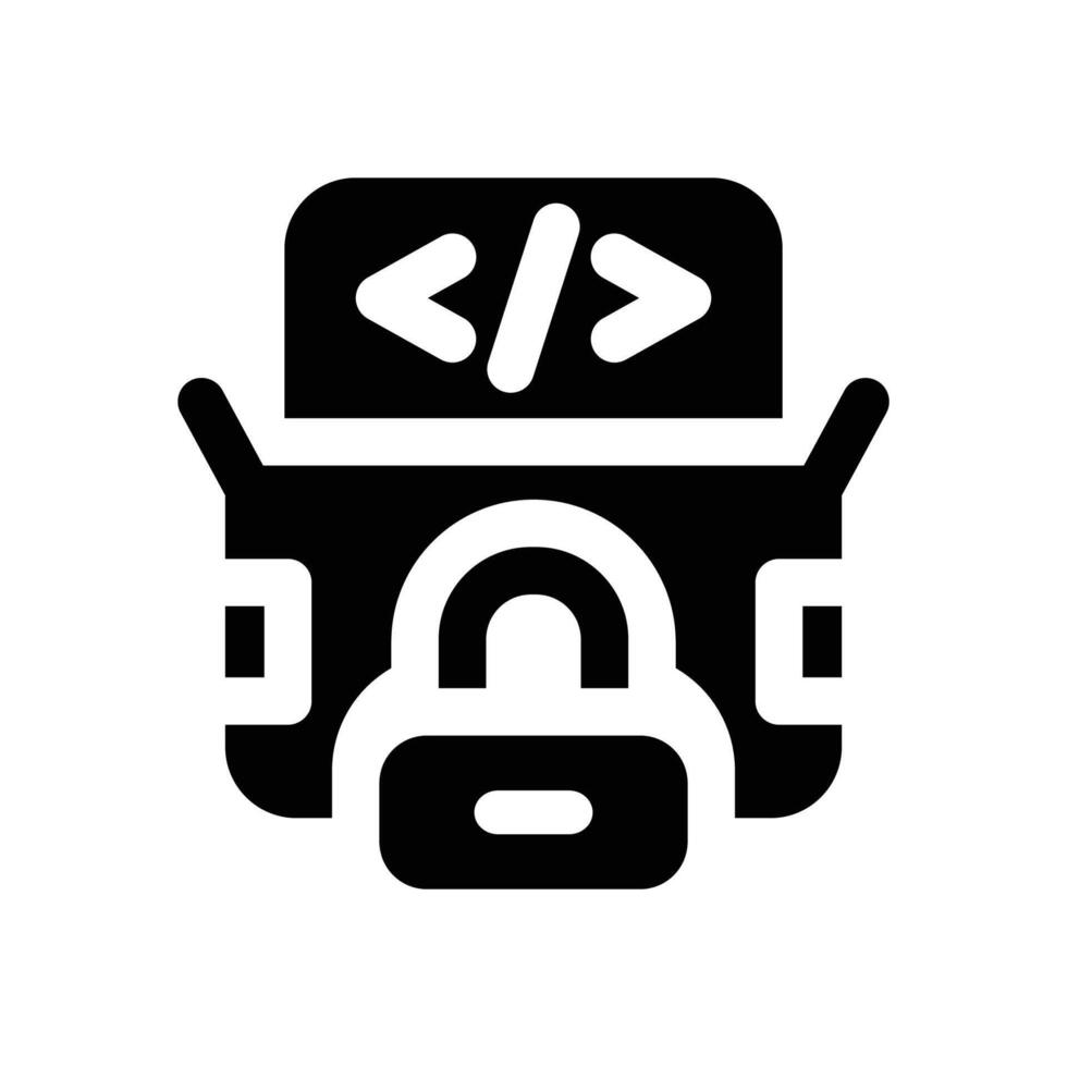 open source glyph icon. Strong and solid icon for websites and mobile apps. vector
