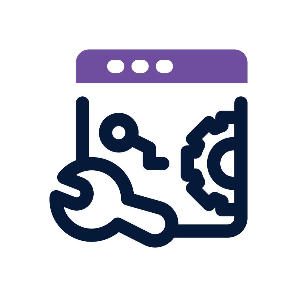 software development dual tone icon. Sleek and modern icon for websites and mobile apps. vector