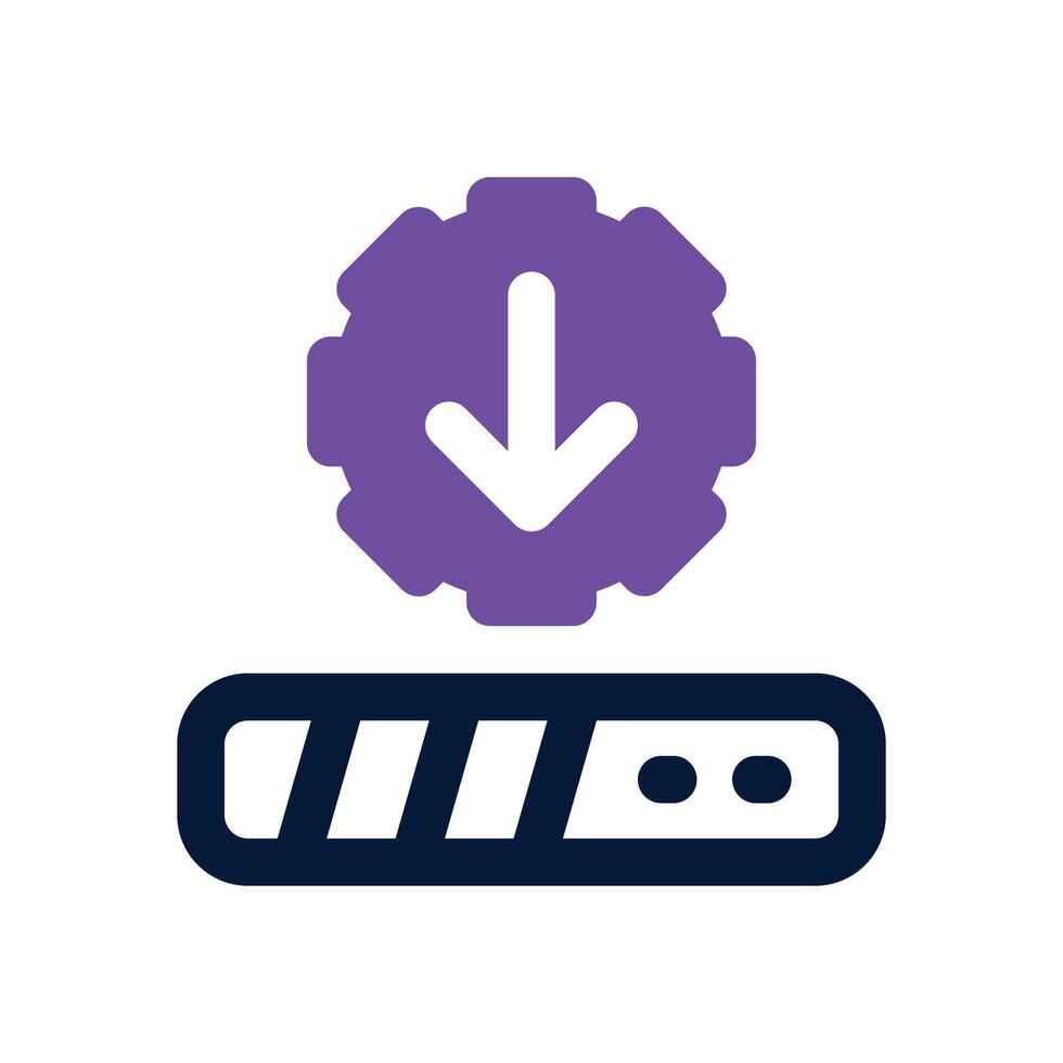update loading dual tone icon. Sleek and modern icon for websites and mobile apps. vector