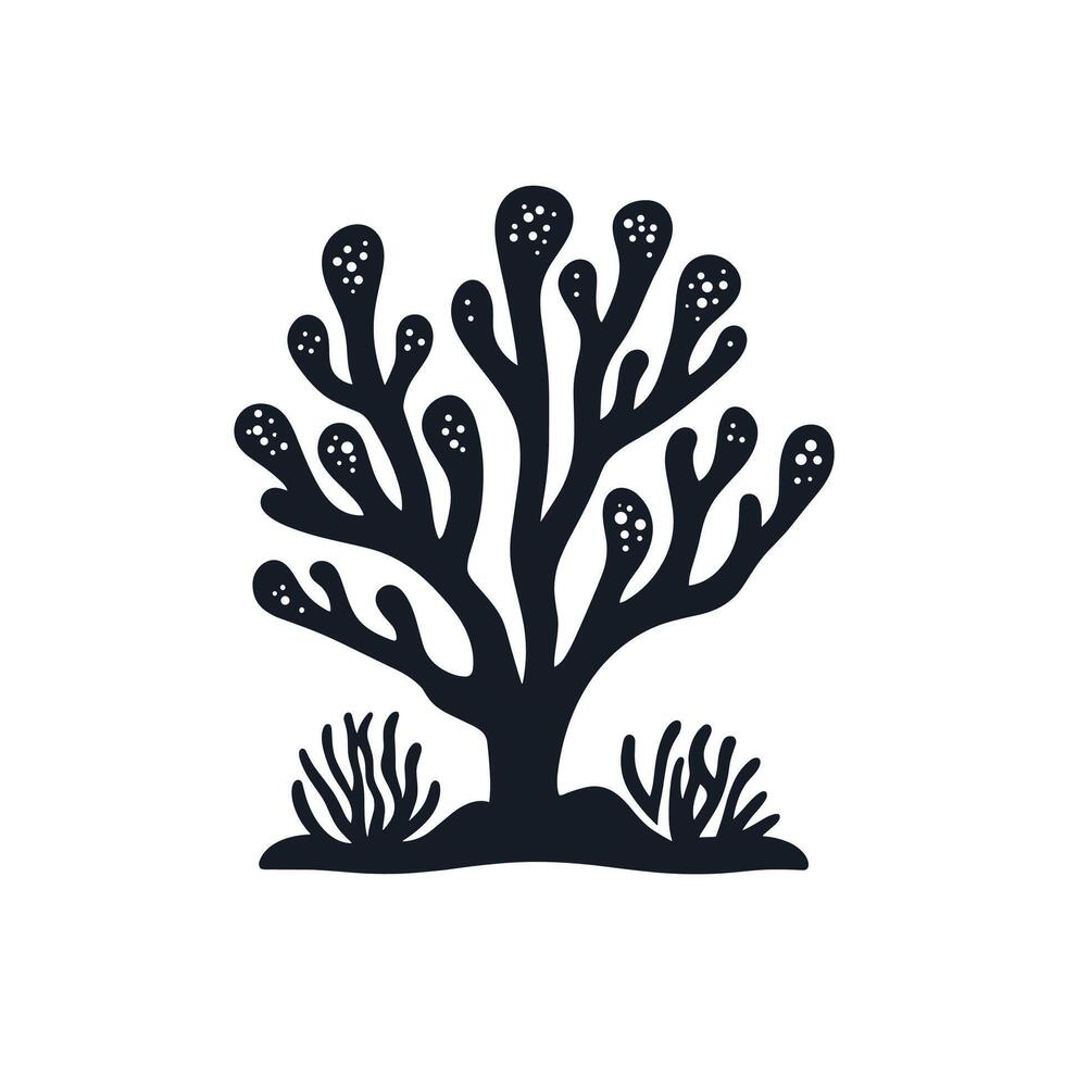 Modern Of Coral Illustration with Subtle Texture logo vector
