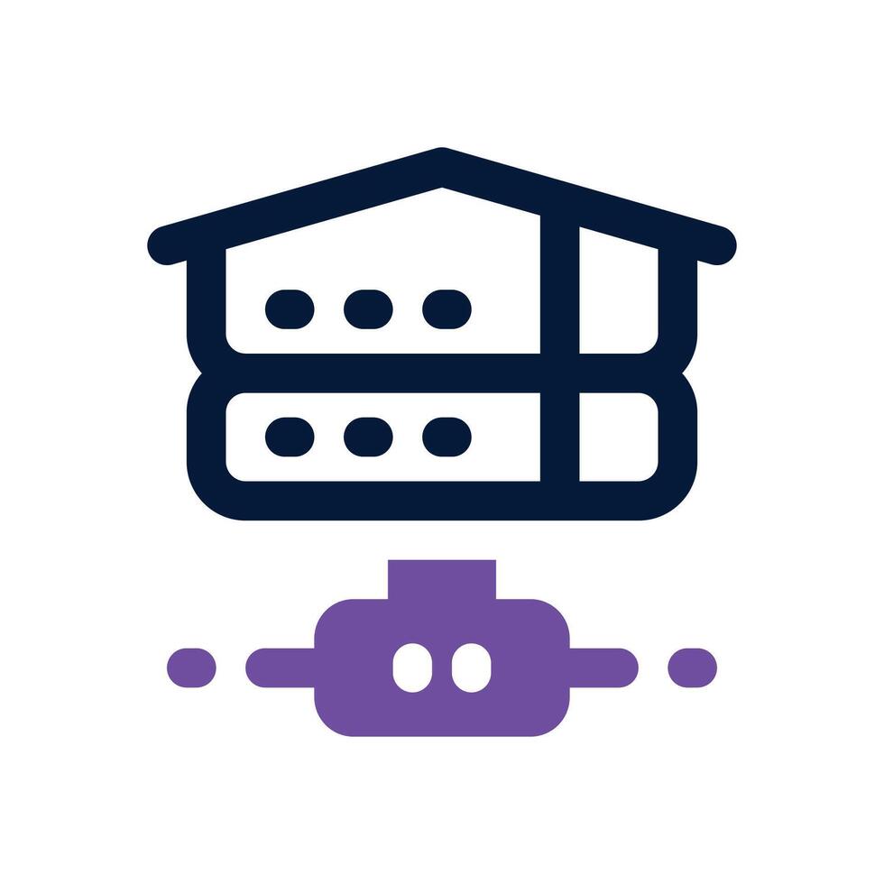 home server dual tone icon. Sleek and modern icon for websites and mobile apps. vector