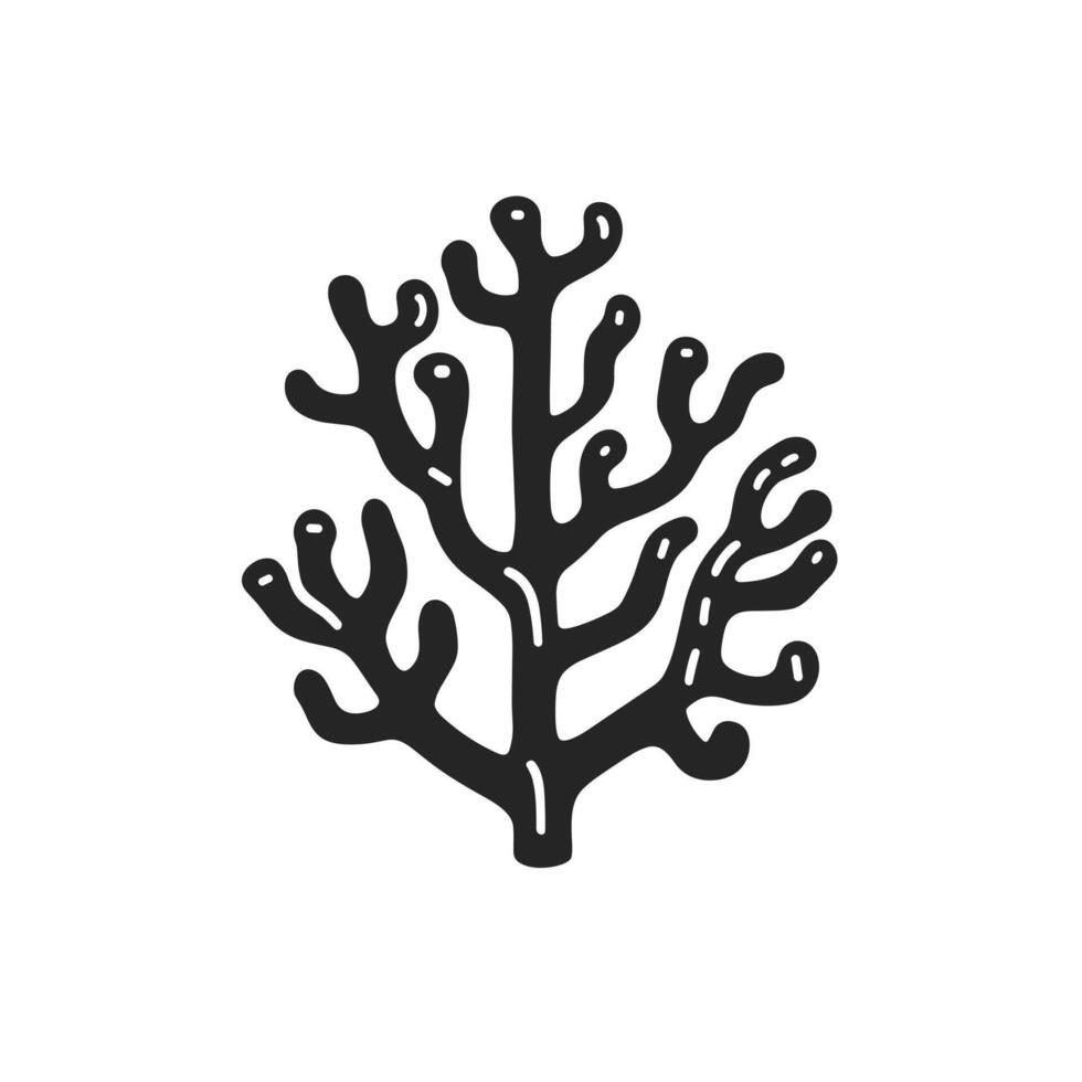 Flat Of Coral Isolated Clipart on White Background vector