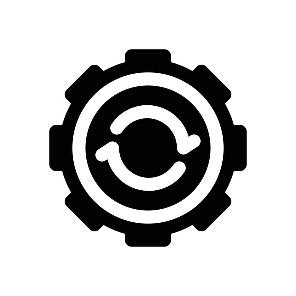system update glyph icon. Strong and solid icon for websites and mobile apps. vector