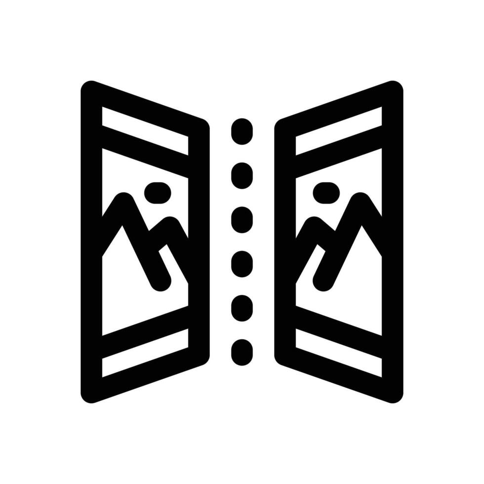mirror line icon. Clean and minimalist icon for websites and mobile apps. vector