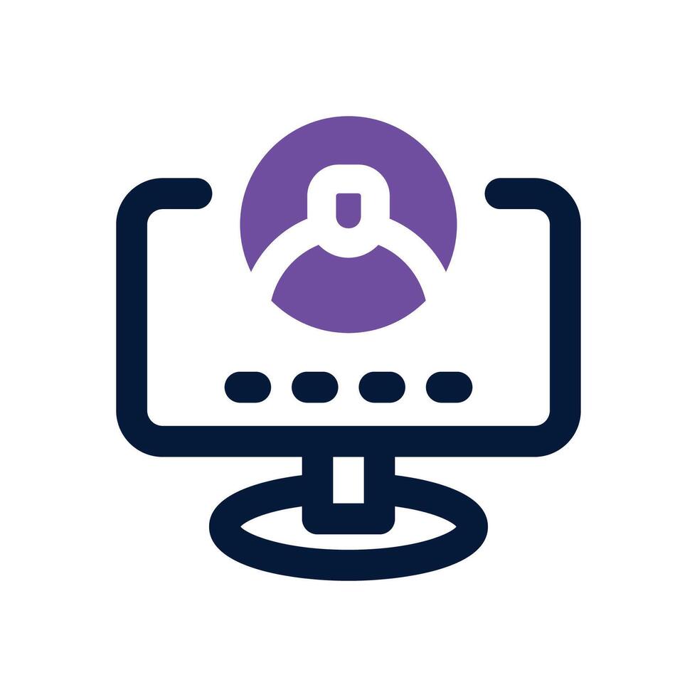 login dual tone icon. Sleek and modern icon for websites and mobile apps. vector