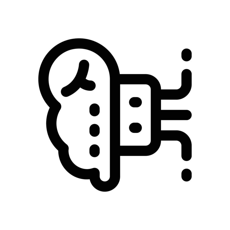 machine learning line icon. Clean and minimalist icon for websites and mobile apps. vector