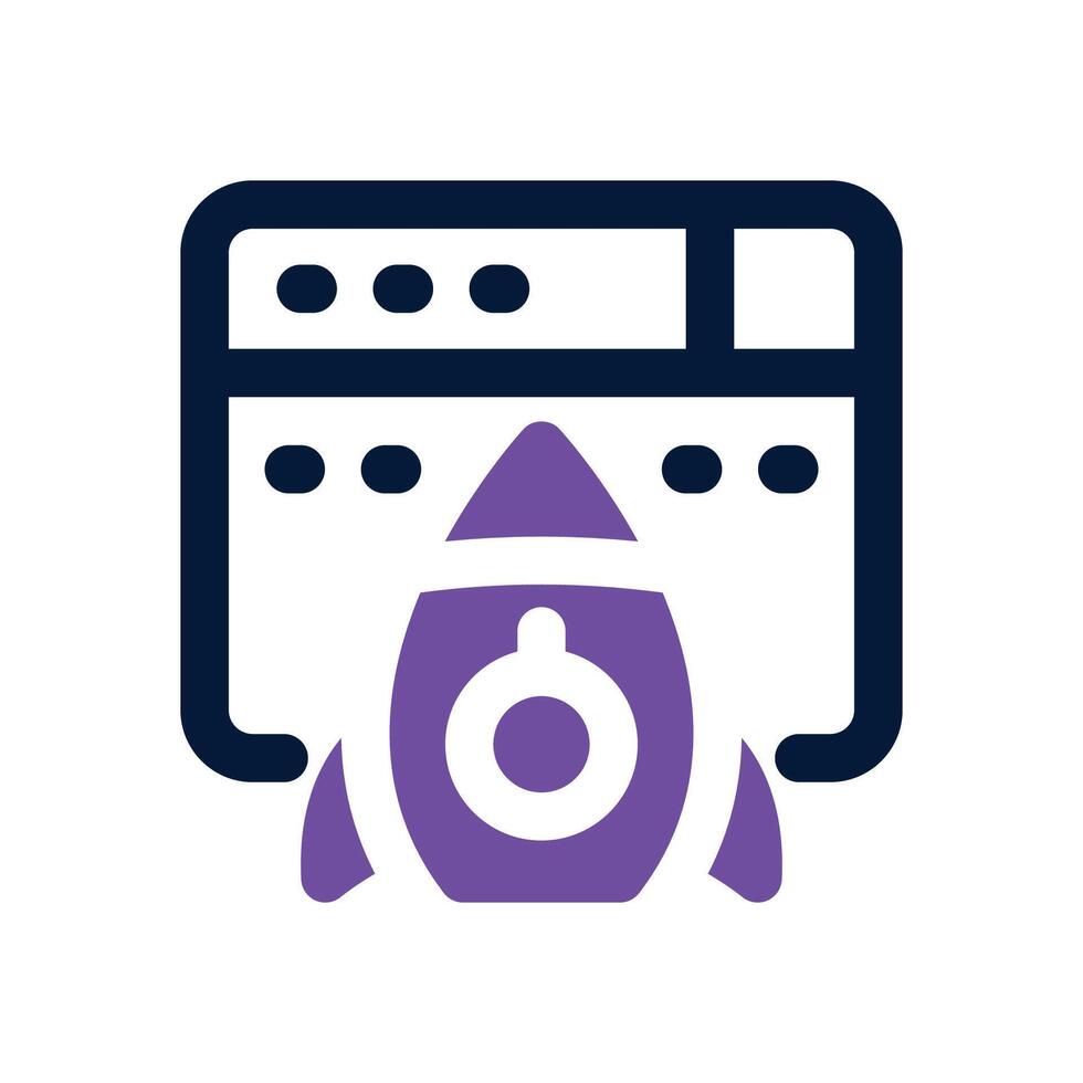 startup dual tone icon. Sleek and modern icon for websites and mobile apps. vector