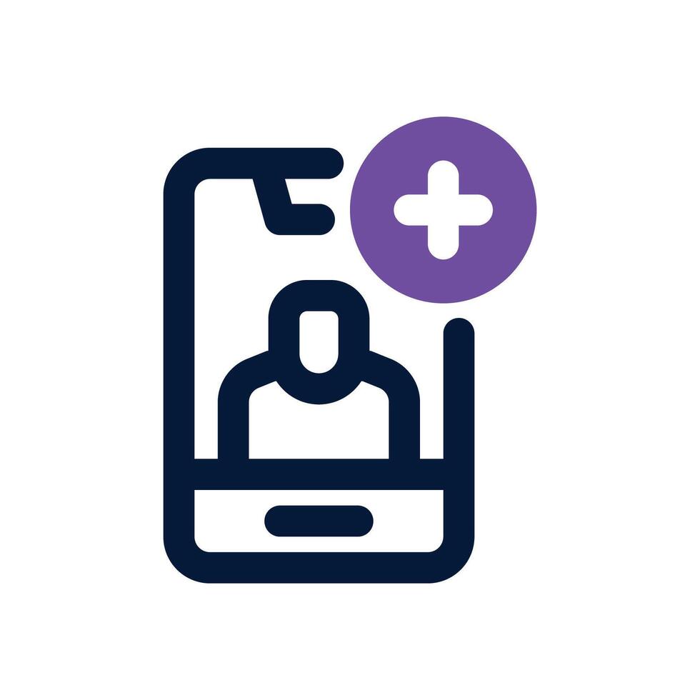add user dual tone icon. Sleek and modern icon for websites and mobile apps. vector