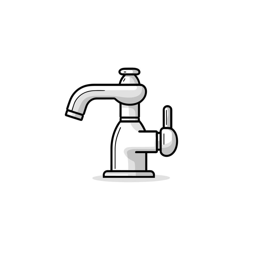 Hand-Drawn Of Faucet Isolated Clipart for Branding vector