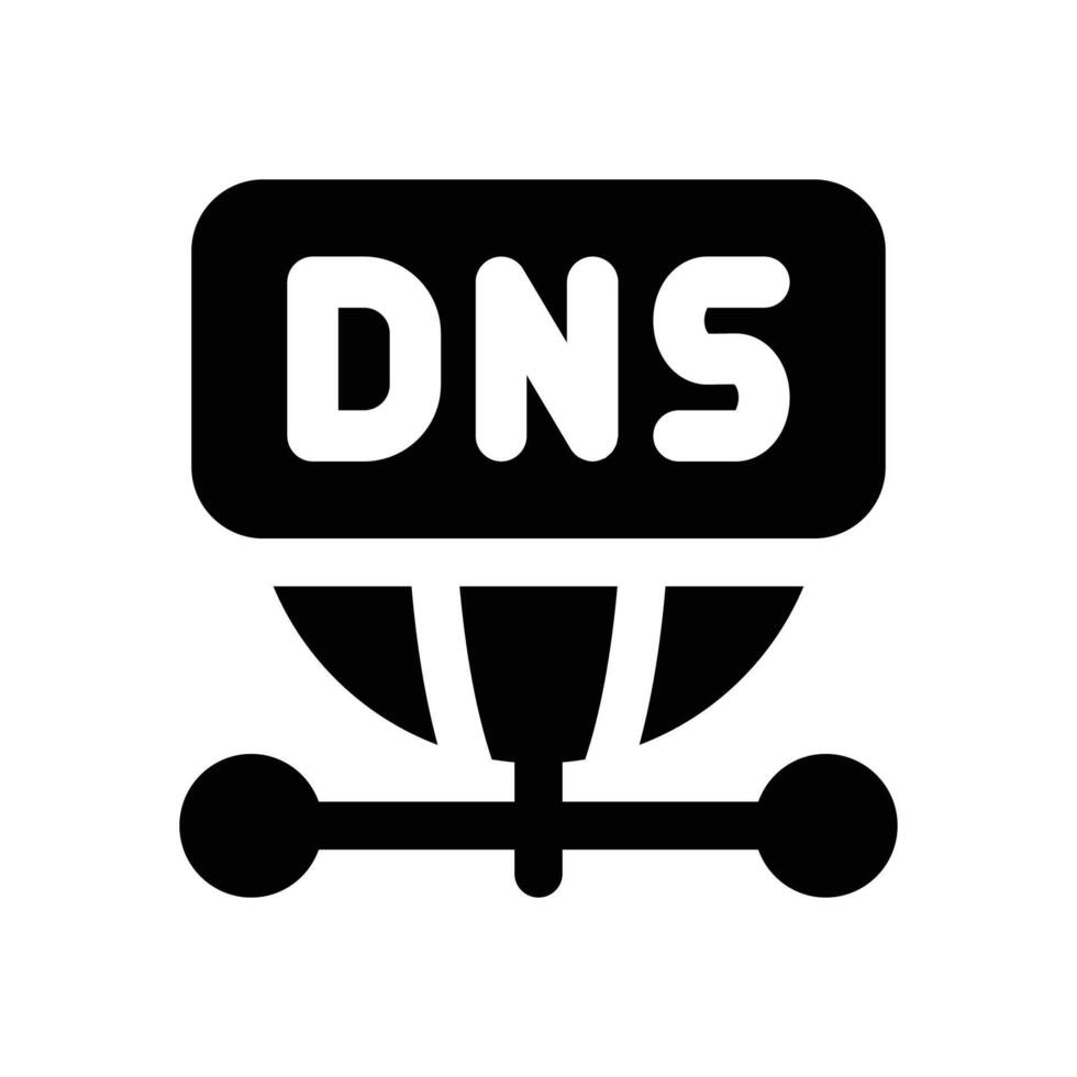 dns glyph icon. Strong and solid icon for websites and mobile apps. vector