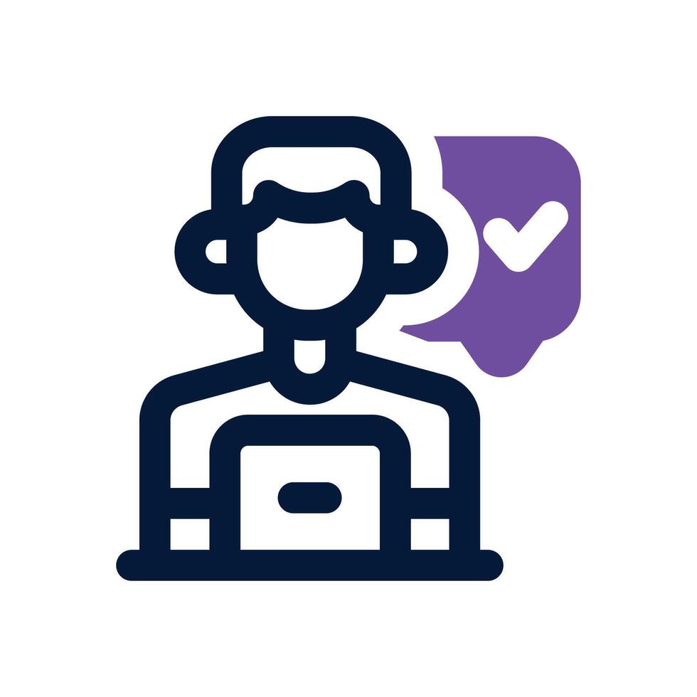 tester dual tone icon. Sleek and modern icon for websites and mobile apps. vector