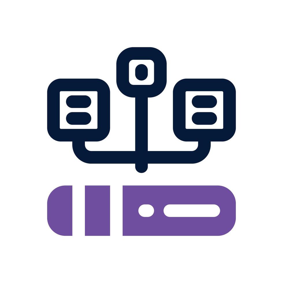 data storage dual tone icon. Sleek and modern icon for websites, mobile apps, marketing materials, and corporate design. Fully scalable and ready to use. vector