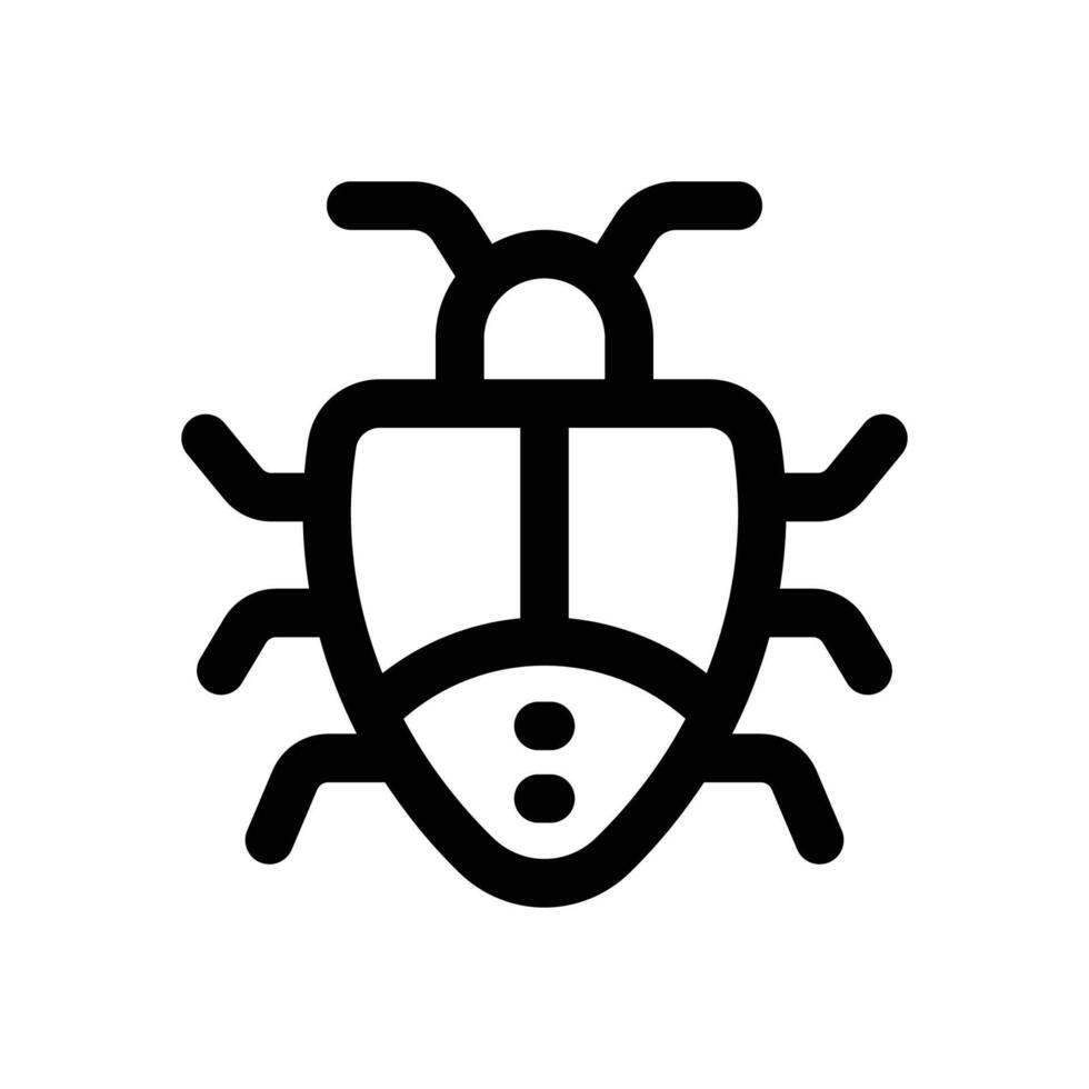 bug line icon. Clean and minimalist icon for websites and mobile apps. vector