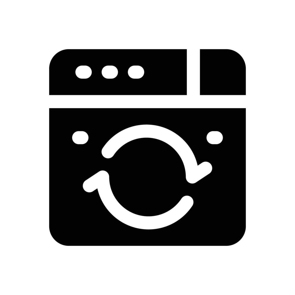website update glyph icon. Strong and solid icon for websites and mobile apps. vector