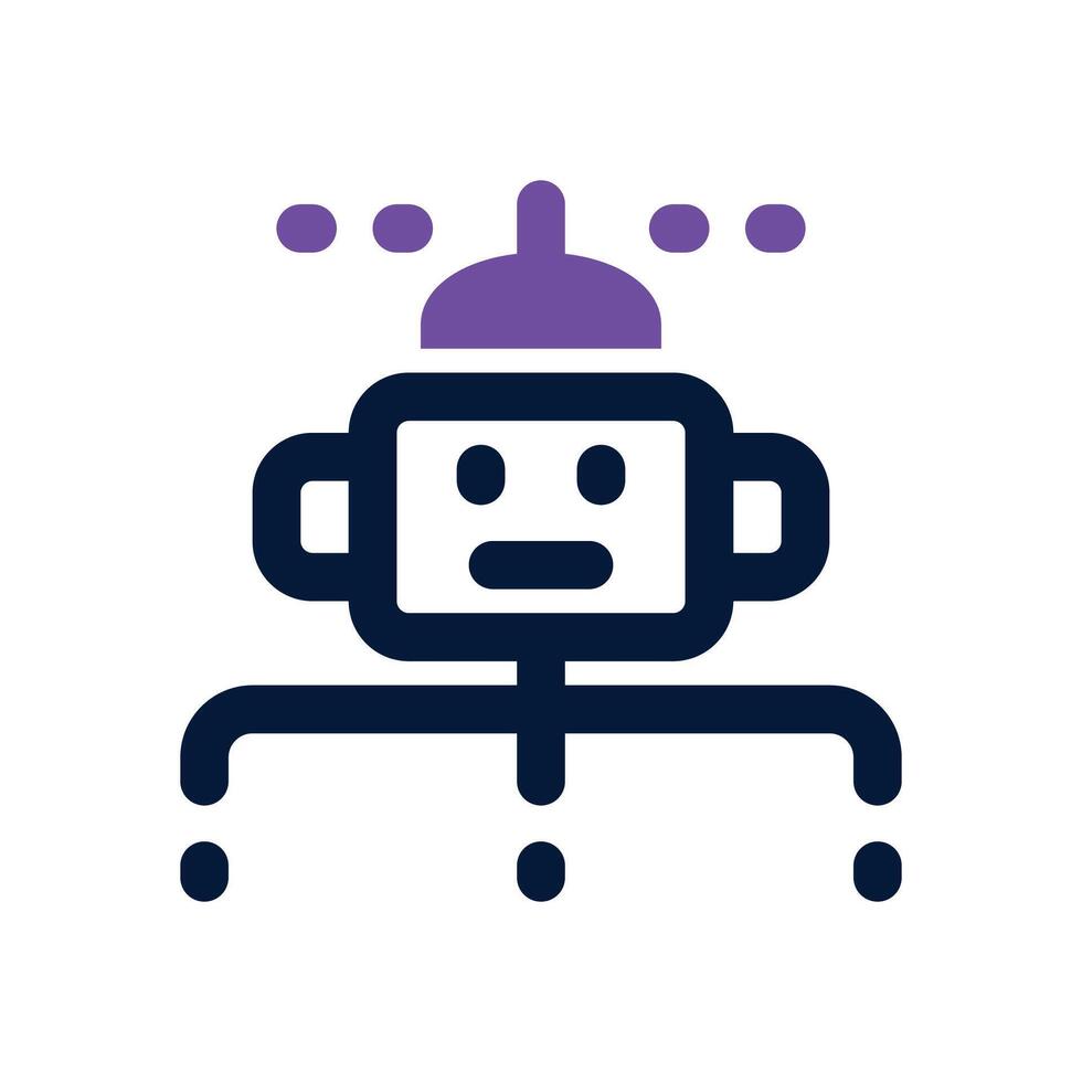 bot machine dual tone icon. Sleek and modern icon for websites and mobile apps. vector