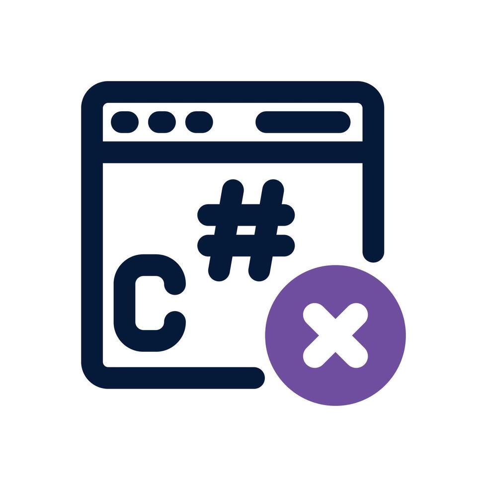 remove program dual tone icon. Sleek and modern icon for websites and mobile apps. vector