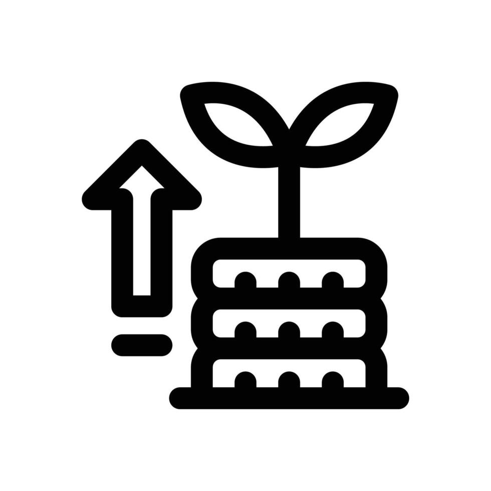 growth line icon. Clean and minimalist icon for websites and mobile apps. vector