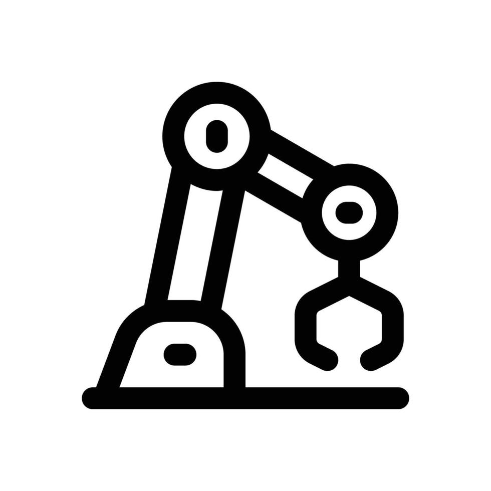robotic arm line icon. Clean and minimalist icon for websites and mobile apps. vector