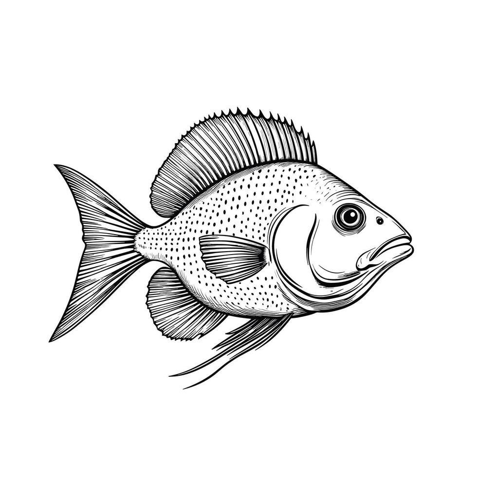 Hand-Drawn Of Flogounder Design Element for Branding vector