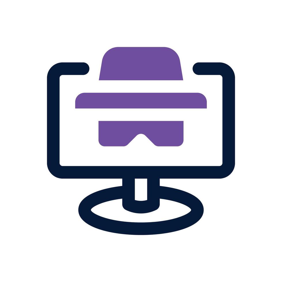 anonymous dual tone icon. Sleek and modern icon for websites and mobile apps. vector