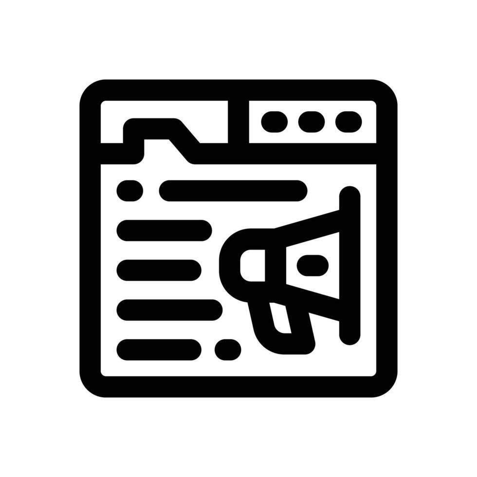 digital marketing line icon. Clean and minimalist icon for websites, mobile apps, presentations, and logos. Fully scalable and customizable for any project. vector