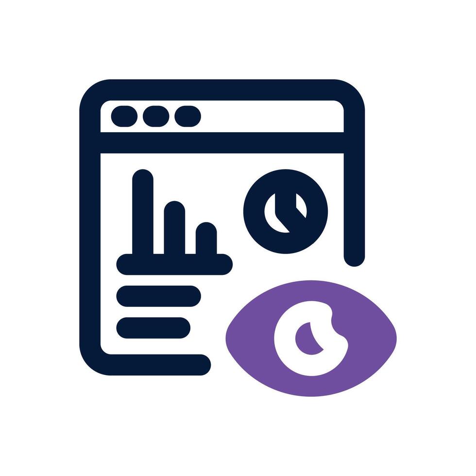 data visualization dual tone icon. Sleek and modern icon for websites and mobile apps. vector
