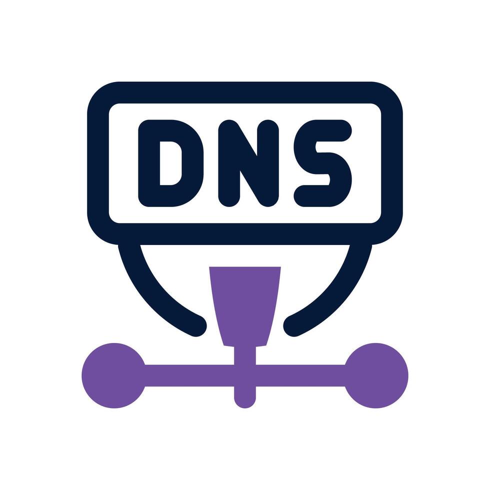 dns dual tone icon. Sleek and modern icon for websites and mobile apps. vector