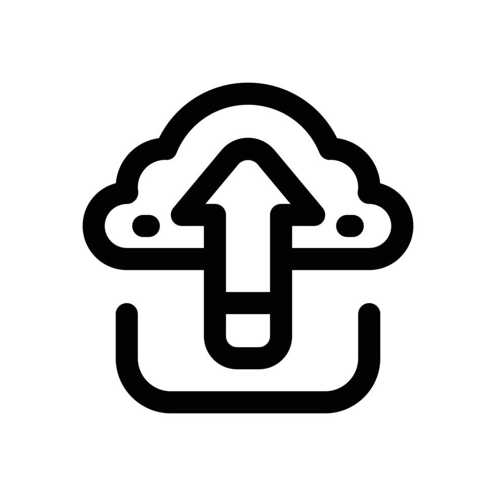 cloud upload line icon. Clean and minimalist icon for websites and mobile apps. vector