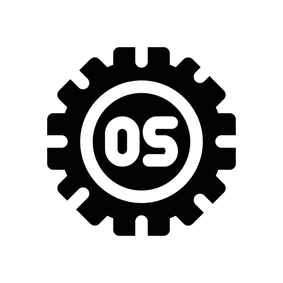 operating system glyph icon. Strong and solid icon for websites and mobile apps. vector
