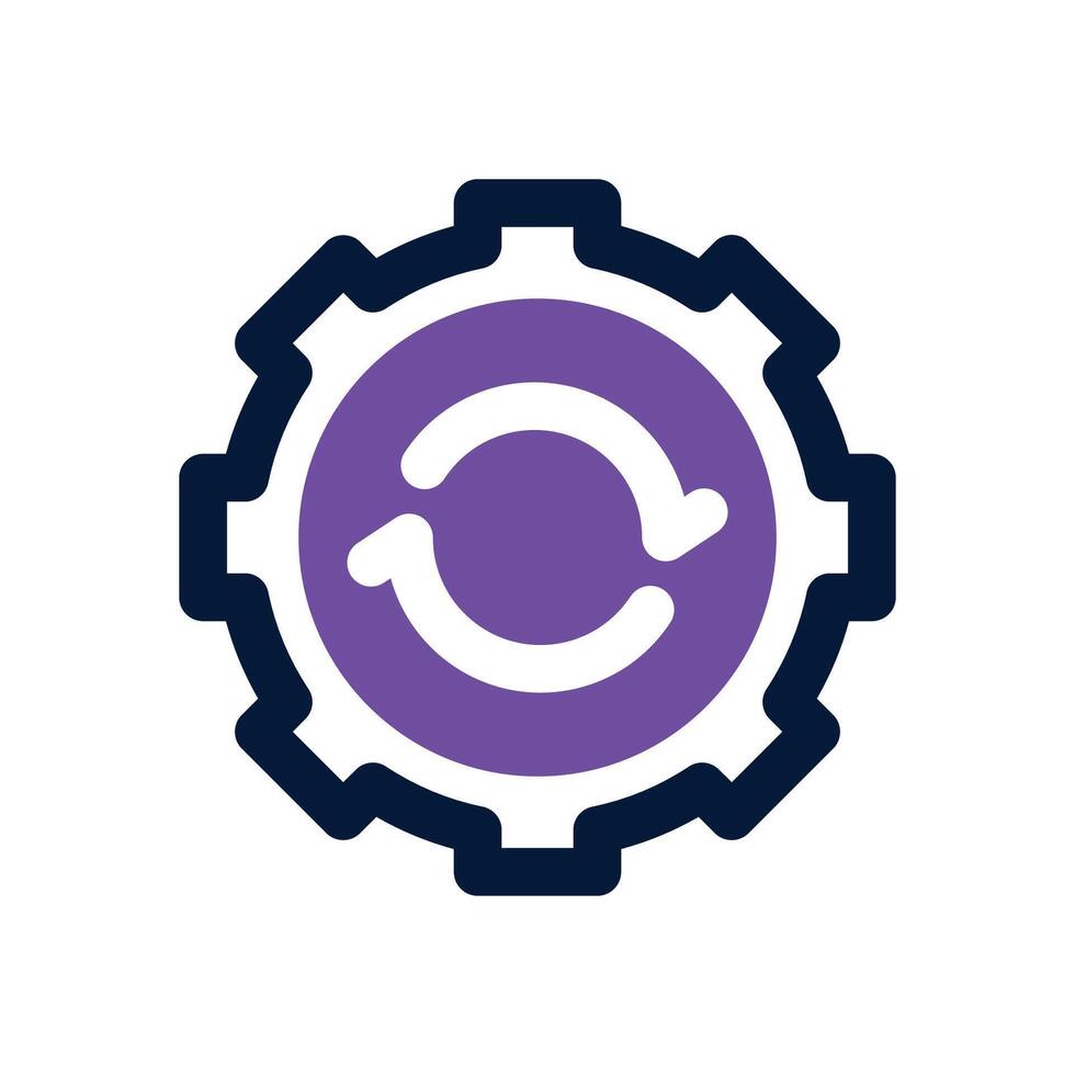 system update dual tone icon. Sleek and modern icon for websites and mobile apps. vector