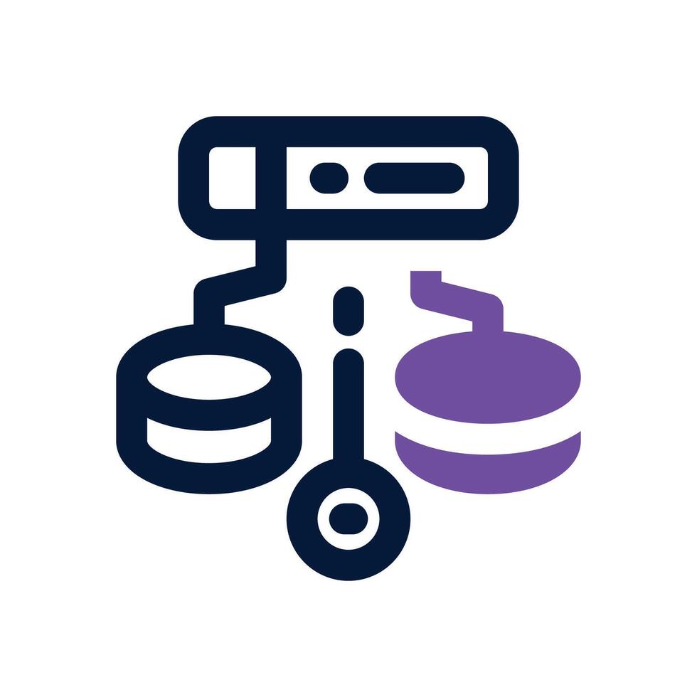 data source dual tone icon. Sleek and modern icon for websites and mobile apps. vector