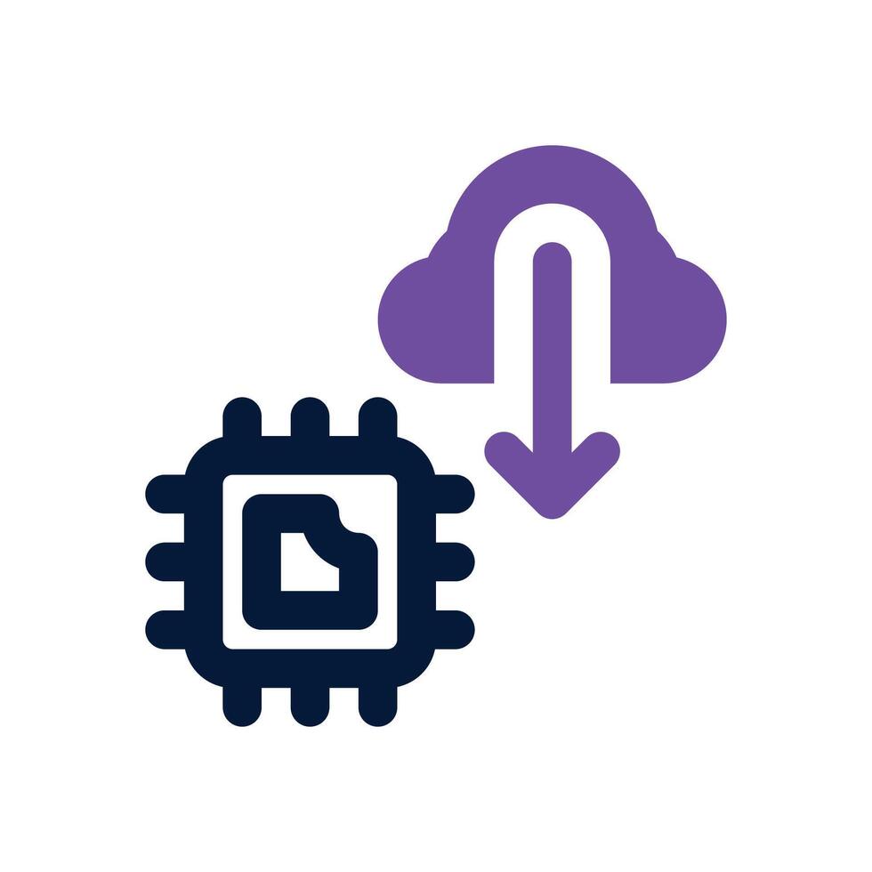 download firmware dual tone icon. Sleek and modern icon for websites and mobile apps. vector