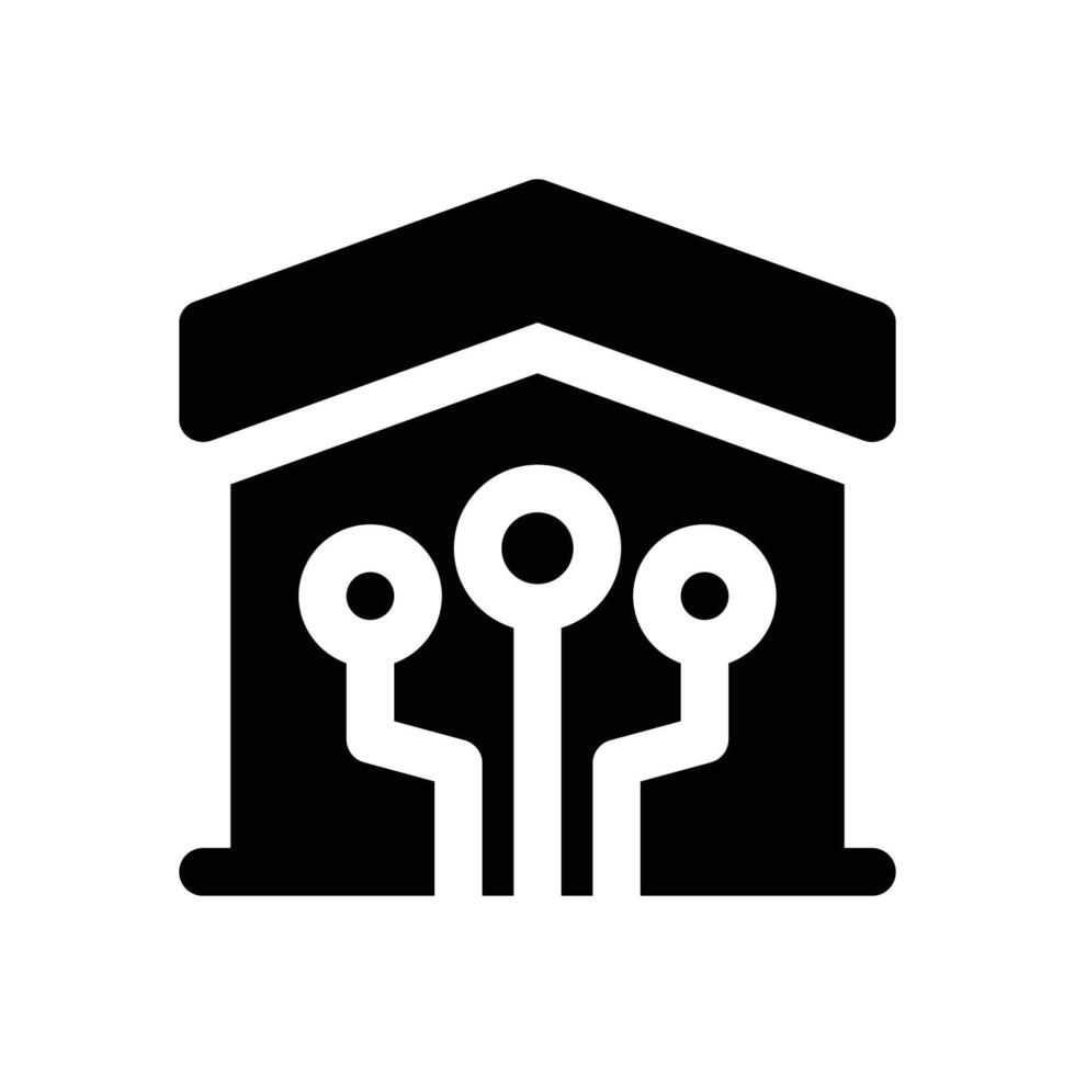 smart home glyph icon. Strong and solid icon for websites and mobile apps. vector