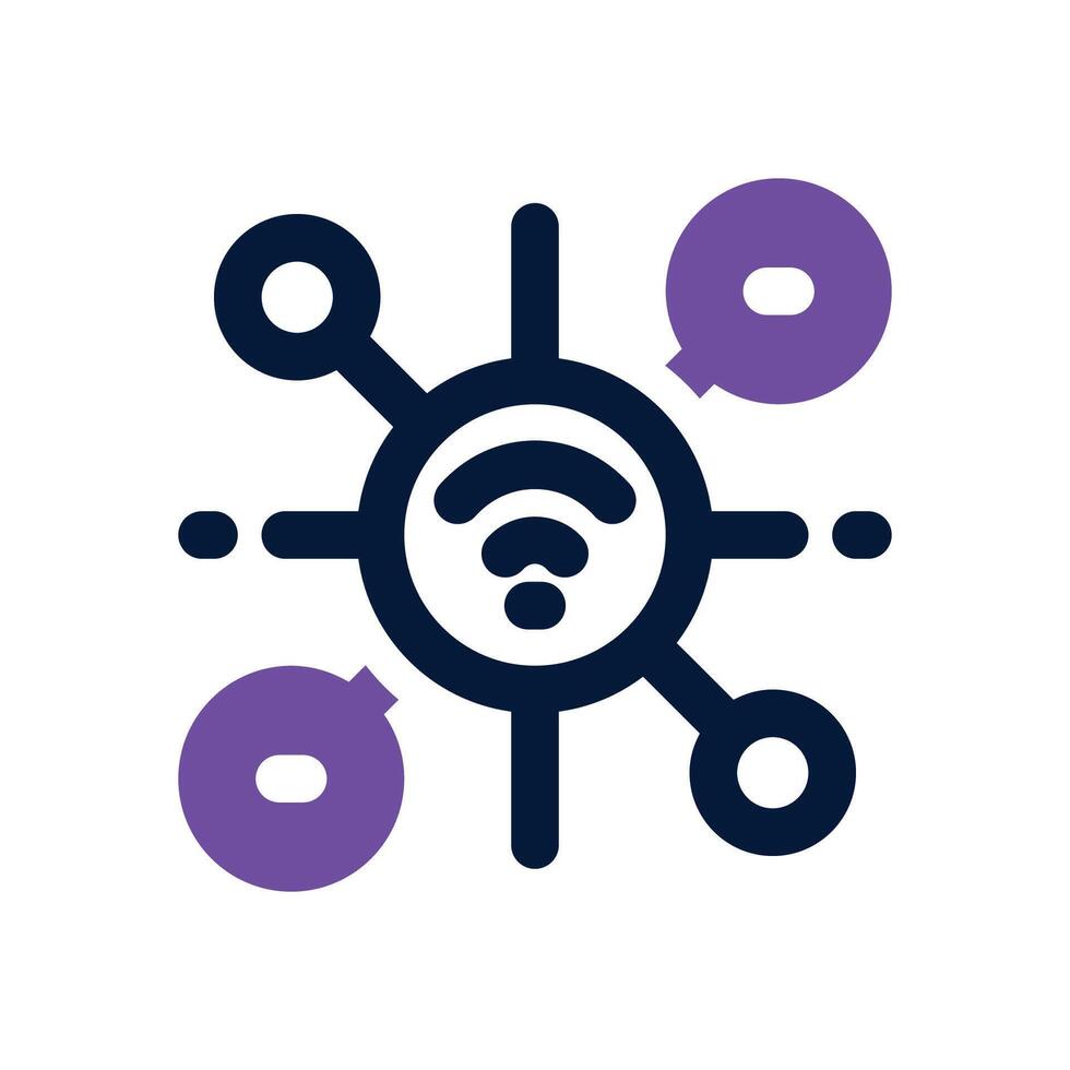 connection dual tone icon. Sleek and modern icon for websites and mobile apps. vector