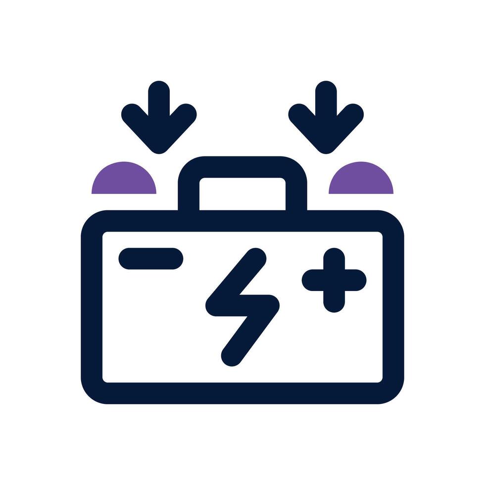 energy storage dual tone icon. Sleek and modern icon for websites and mobile apps. vector