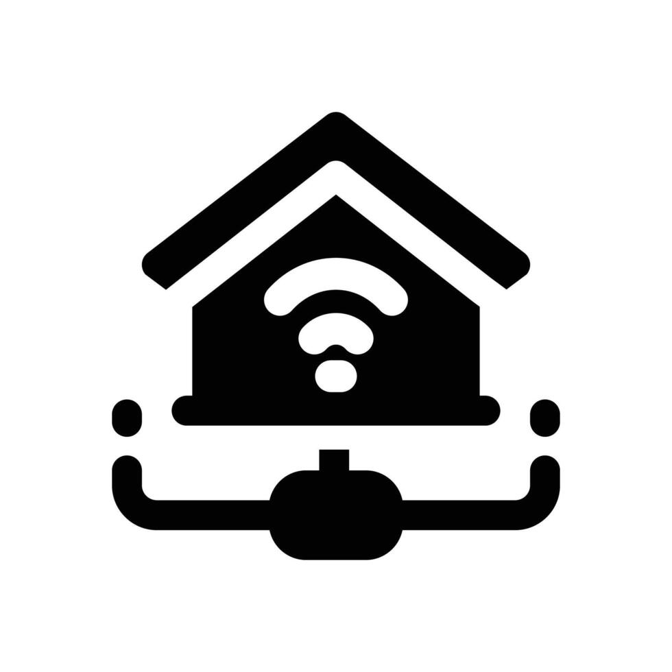 home network glyph icon. Strong and solid icon for websites and mobile apps. vector