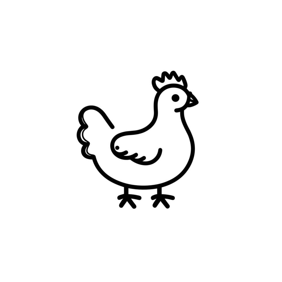 Realistic Of Hen Isolated Clipart with Clean Style vector
