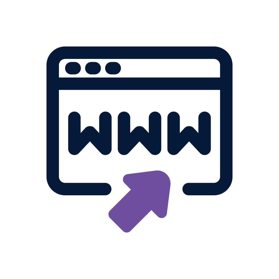 web dual tone icon. Sleek and modern icon for websites and mobile apps. vector