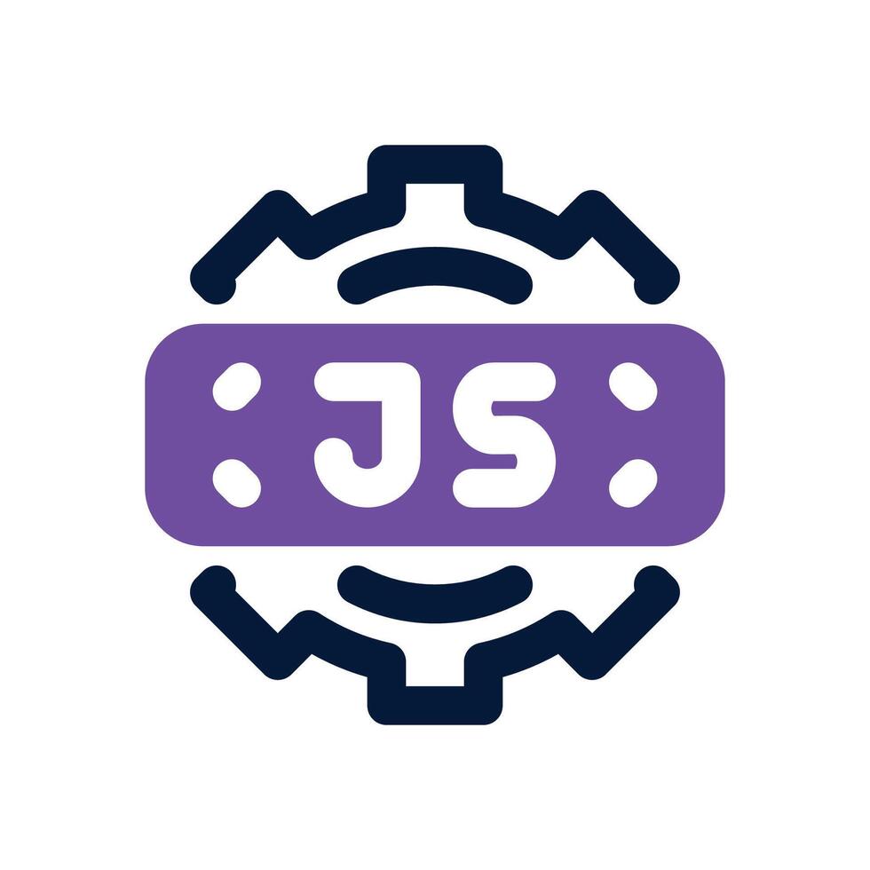 javascript dual tone icon. Sleek and modern icon for websites and mobile apps. vector