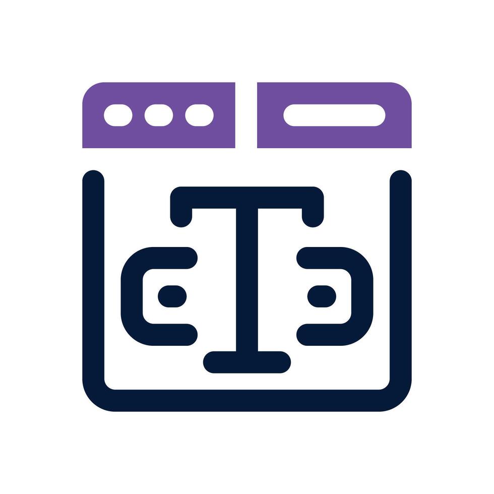 text edit dual tone icon. Sleek and modern icon for websites and mobile apps. vector