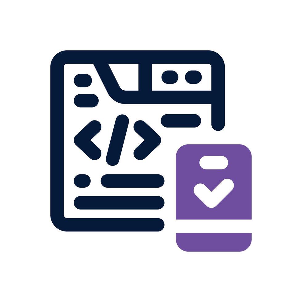 responsive dual tone icon. Sleek and modern icon for websites and mobile apps. vector