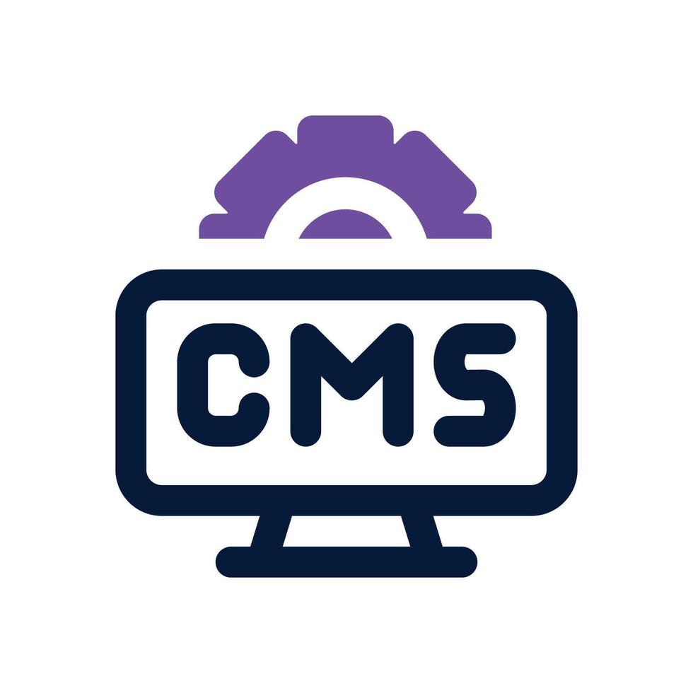 cms dual tone icon. Sleek and modern icon for websites and mobile apps. vector